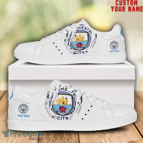 Manchester City EPL Custom Name Unique Gift Low Top Skate Shoes For Man And Woman Product Photo 1