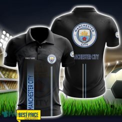 Manchester City F.C 3D Polo Shirt Black Color For Men