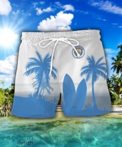 Manchester City F.C Combo Hawaiian Shirt And Shorts Surfboards Coconut Custom Name For Fans Product Photo 2