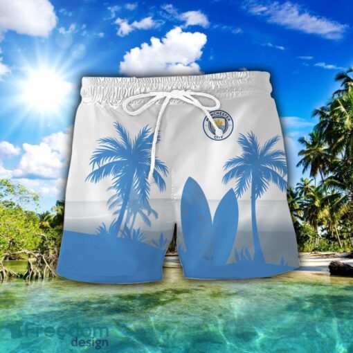 Manchester City F.C Combo Hawaiian Shirt And Shorts Surfboards Coconut Custom Name For Fans Product Photo 2