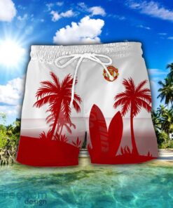 Manchester United Combo Hawaiian Shirt And Shorts Surfboards Coconut Custom Name For Fans Product Photo 2