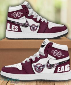 Manly Warringah Sea Eagles NRL Air Jordan 1 Hight Top Shoes For Men Women Custom Name And Number