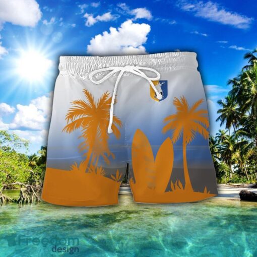 Mansfield Town Combo Hawaiian Shirt And Shorts Surfboards Coconut Custom Name For Fans Product Photo 2