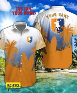 Mansfield Town Combo Hawaiian Shirt And Shorts Surfboards Coconut Custom Name For Fans