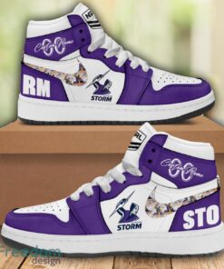 Melbourne Storm NRL Air Jordan 1 Hight Top Shoes For Men Women Custom Name And Number