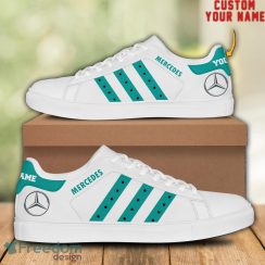 Mercedes F1 Custom Name Unique Gift Low Top Skate Shoes For Fans