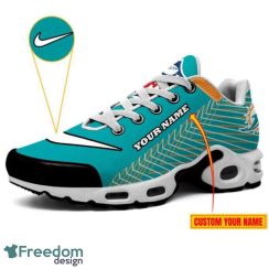 Miami Dolphins Logo Custom Name Striped Pattern Air Cushion Sneakers Product Photo 3