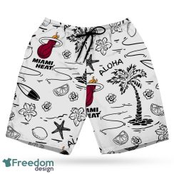 Miami Heat NBA Hawaii All Printed Logo 3D Hawaiian Shirt And Shorts For Team Product Photo 3