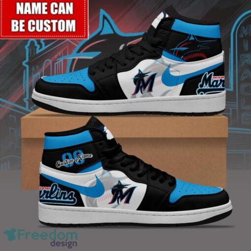 Miami Marlins Custom Name Number Limited Air Jordan Hightop Shoes Men Women Gift Product Photo 1