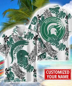 Michigan State Spartans Aloha Hawaiian Shirt Custom Name Summer Gift Holiday Team Shirt