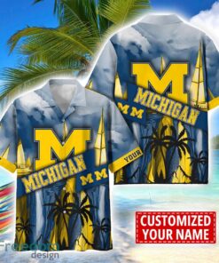 Michigan Wolverines Hawaii Shirt Custom Name Sports Team Beach Shirt