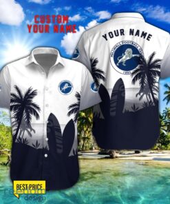 Millwall F.C Combo Hawaiian Shirt And Shorts Surfboards Coconut Custom Name For Fans