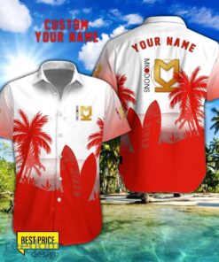 Milton Keynes Dons Combo Hawaiian Shirt And Shorts Surfboards Coconut Custom Name For Fans