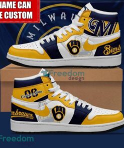 Milwaukee Brewers Custom Name Number Limited Air Jordan Hightop Shoes Men Women Gift