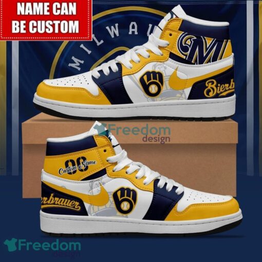 Milwaukee Brewers Custom Name Number Limited Air Jordan Hightop Shoes Men Women Gift Product Photo 1