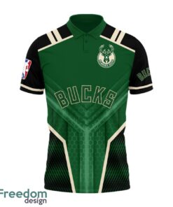 Milwaukee Bucks National Basketball Association Logo Basketball Team 3D Polo Shirt Product Photo 2