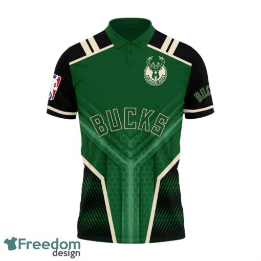 Milwaukee Bucks National Basketball Association Logo Basketball Team 3D Polo Shirt Product Photo 2