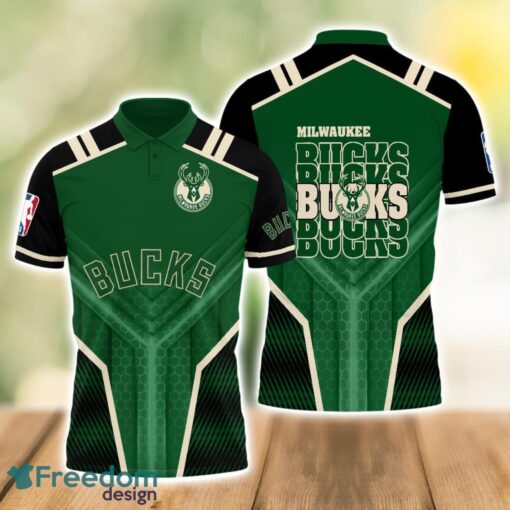 Milwaukee Bucks National Basketball Association Logo Basketball Team 3D Polo Shirt Product Photo 1