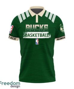 Milwaukee Bucks Style NBA Basketball Team 3D Polo Shirt Product Photo 2