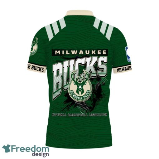 Milwaukee Bucks Style NBA Basketball Team 3D Polo Shirt Product Photo 3