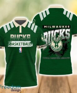 Milwaukee Bucks Style NBA Basketball Team 3D Polo Shirt