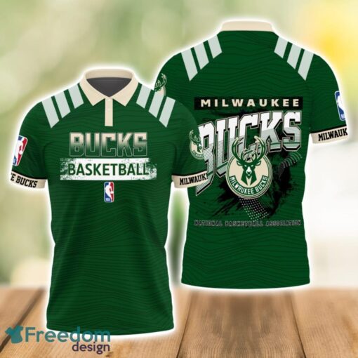 Milwaukee Bucks Style NBA Basketball Team 3D Polo Shirt Product Photo 1