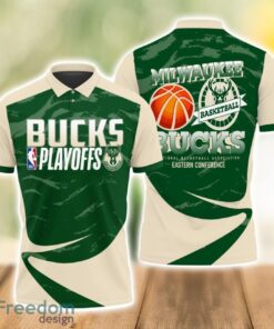 Milwaukee Bucks Style NBA Basketball Team 3D Polo Shirt Sport Fans Gift