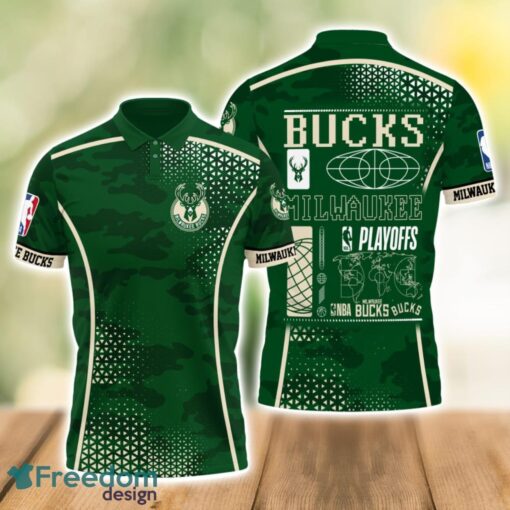 Milwaukee Bucks Style NBA Playoffs Team Basketball 2024 Polo Shirt Product Photo 1