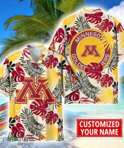 Minnesota Golden Gophers Aloha Hawaiian Shirt Custom Name Summer Gift Holiday Team Shirt