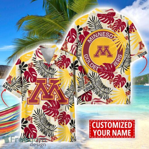 Minnesota Golden Gophers Aloha Hawaiian Shirt Custom Name Summer Gift Holiday Team Shirt Product Photo 1