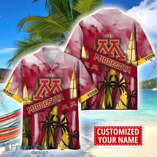 Minnesota Golden Gophers Hawaii Shirt Custom Name Sports Team Beach Shirt Product Photo 1