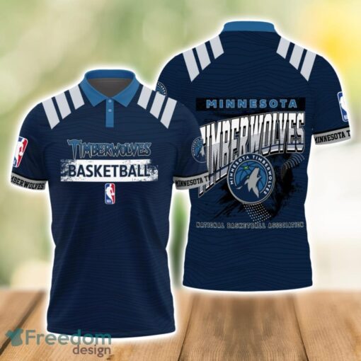 Minnesota Timberwolves Style NBA Basketball Team 3D Polo Shirt Product Photo 1