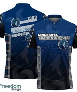 Minnesota Timberwolves Style NBA Basketball Team Black 3D Polo Shirt new Designs For Fans