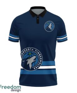 Minnesota Timberwolves Style NBA Basketball Team Black 3D Polo Shirt Special For Fans Product Photo 2