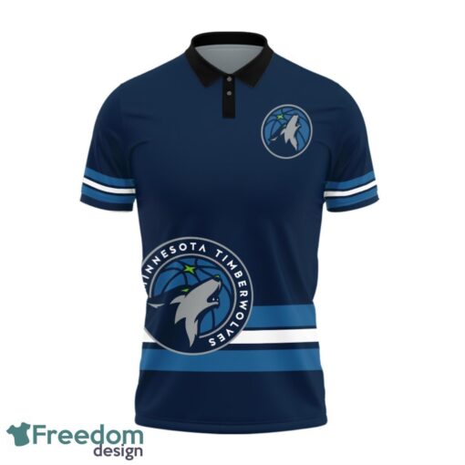 Minnesota Timberwolves Style NBA Basketball Team Black 3D Polo Shirt Special For Fans Product Photo 2