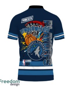 Minnesota Timberwolves Style NBA Basketball Team Black 3D Polo Shirt Special For Fans Product Photo 3