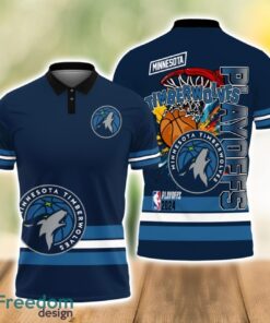 Minnesota Timberwolves Style NBA Basketball Team Black 3D Polo Shirt Special For Fans