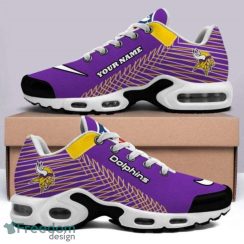 Minnesota Vikings Custom Name Striped Pattern Air Cushion Sneakers