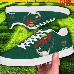 Minnesota Wild NHL Custom Name Unique Gift Low Top Skate Shoes Gifts For Fan Product Photo 2