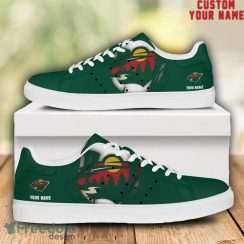 Minnesota Wild NHL Custom Name Unique Gift Low Top Skate Shoes Gifts For Fan