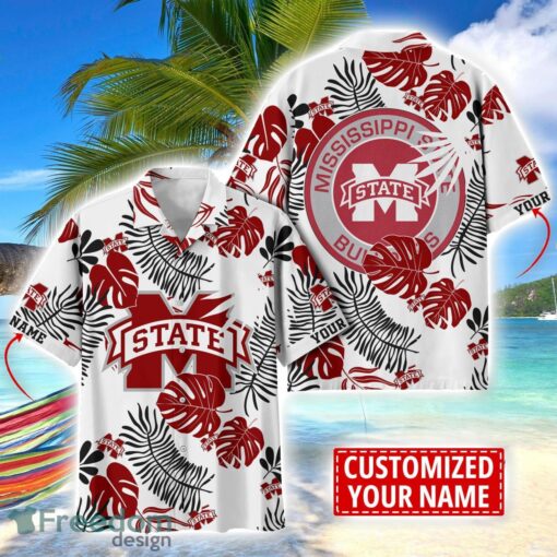 Mississippi State Bulldogs Aloha Hawaiian Shirt Custom Name Summer Gift Holiday Team Shirt Product Photo 1