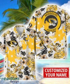 Missouri Tigers Custom Aloha 3D Hawaiian Shirt Flower Sport Team Beach Shirt Custom Name