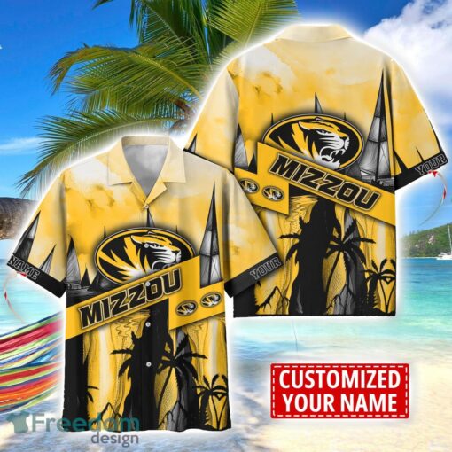 Missouri Tigers Hawaii Shirt Custom Name Sports Team Beach Shirt Product Photo 1