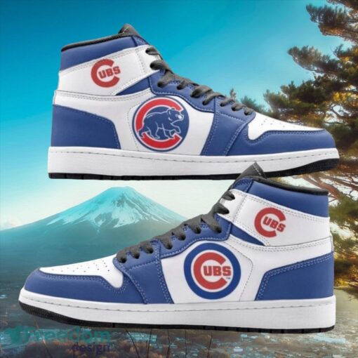 MLB Chicago Cubs White Blue Style Air Jordan Hightop Shoes Product Photo 1