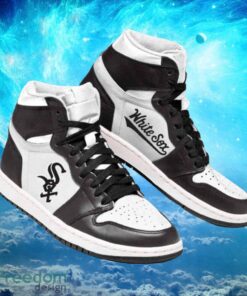 MLB Chicago White Sox Black Custom Air Jordan Hightop Shoes