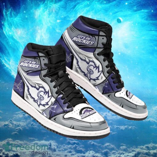 MLB Colorado Rockies Custom Classic Air Jordan Hightop Shoes Product Photo 1