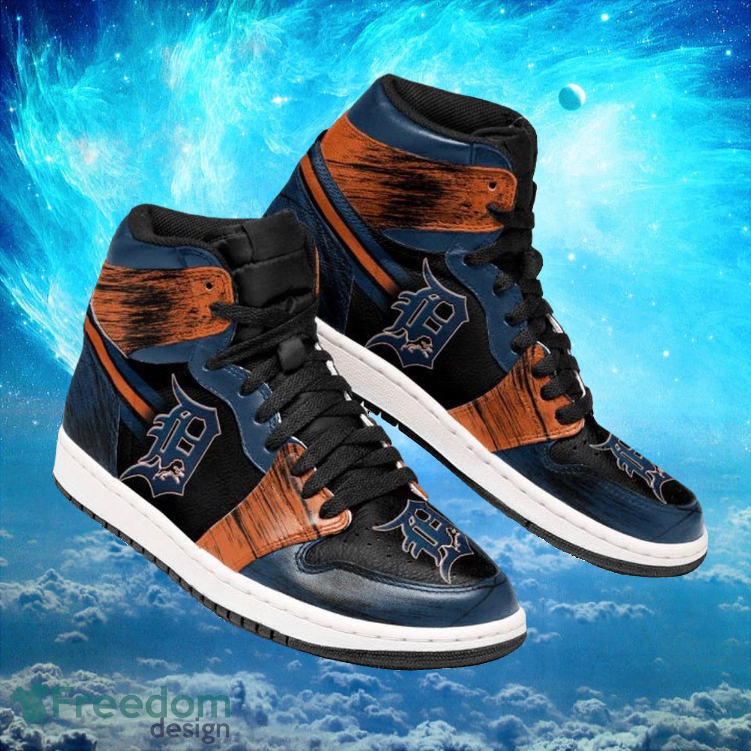 MLB Detroit Tigers Custom Classic Air Jordan Hightop Shoes image MLB Detroit Tigers Custom Classic Air Jordan Hightop Shoes Product Photo 1