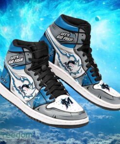 MLB Miami Marlins Custom Classic Let’s Go Fish Air Jordan Hightop Shoes