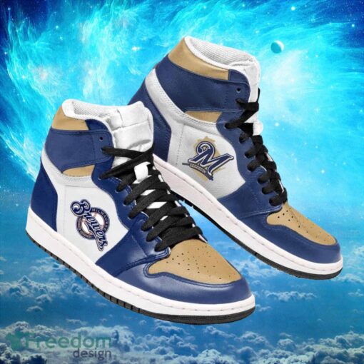 MLB Milwaukee Brewers Custom Legendary Footwear Air Jordan Hightop Shoes Product Photo 1