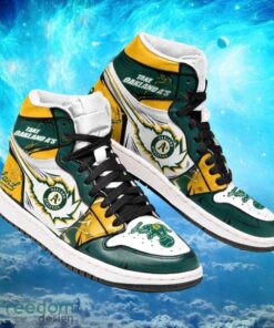 MLB Oakland Athletics Custom Timeless Air Jordan Hightop Shoes